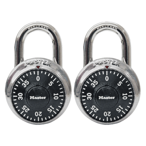 Master Lock 1500T KA2 Combination Dial 1-7/8" Padlock (pack/2)