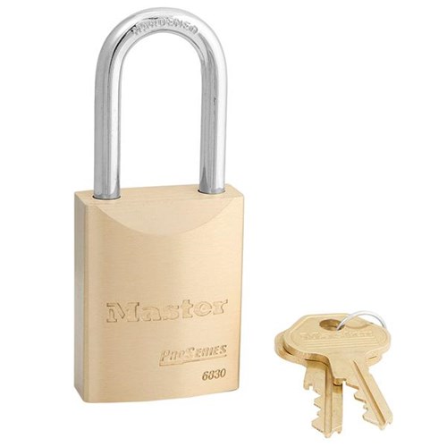 Master Lock 6830LFKA ProSeries Solid Brass Rekeyable 1-9/16" Padlock, 1-9/16" Shackle