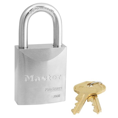 Master Lock 7040 KD ProSeries Solid Steel Rekeyable Pin Tumbler 1-3/4" Padlock, 1-3/16" Shackle