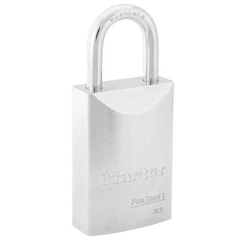 Master Lock 7031WO ProSeries Solid Steel Rekeyable Interchangeable Core 1-9/16" Padlock, 1-1/16" Shackle, Less Cylinder