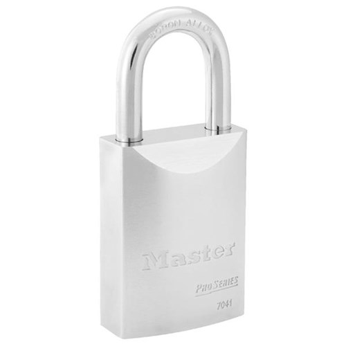 Master Lock 7041WO ProSeries Solid Steel Rekeyable Interchangeable Core 1-3/4" Padlock, 1-3/16" Shackle, Less Cylinder