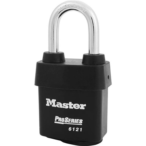 Master Lock 6121LFKA #19G180 ProSeries Weather Tough Laminated Steel Rekeyable Pin Tumbler 2-1/8" Padlock, 1-1/2" Shackle