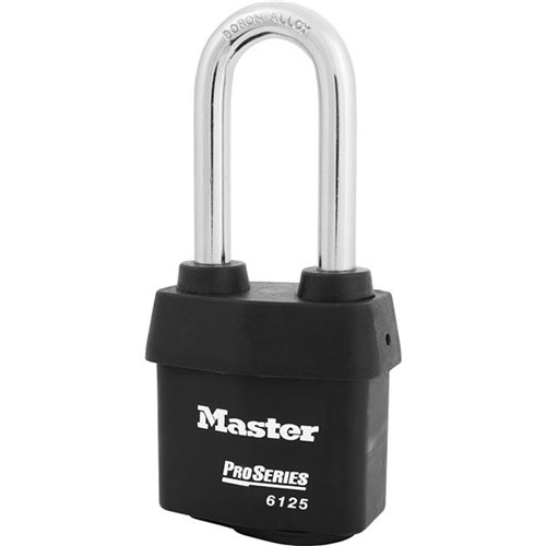 Master Lock 6125LJ KD ProSeries Weather Tough Laminated Steel Rekeyable Pin Tumbler 2-3/8" Padlock, 2-3/8" Shackle