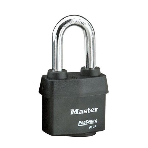 Master Lock 6127LH-KD ProSeries Weather Tough Laminated Steel Rekeyable Pin Tumbler 2-5/8" Padlock, 1-7/8" Shackle