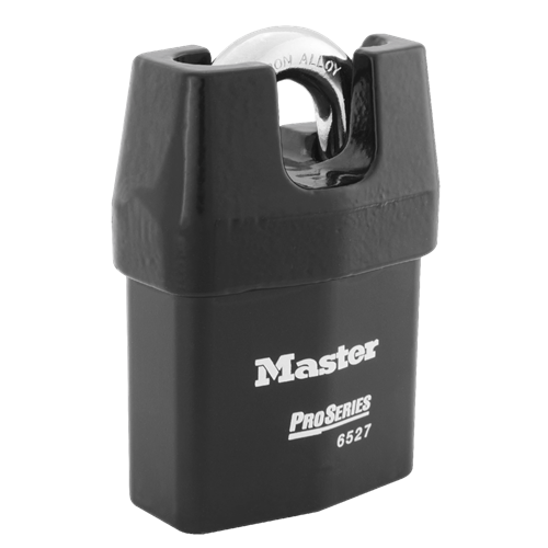 Master Lock 6527WO ProSeries Shrouded Laminated Steel Rekeyable Pin Tumbler 2-5/8" Padlock, 3/4" Shackle, Less Cylinder