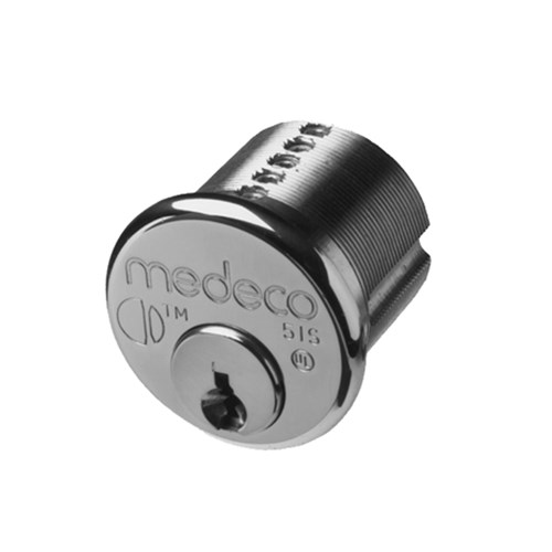 Medeco 10W0200-26-G3S-Z02 1-1/8" Mortise 6-Pin Cylinder, Sub-assembled, Satin Chrome