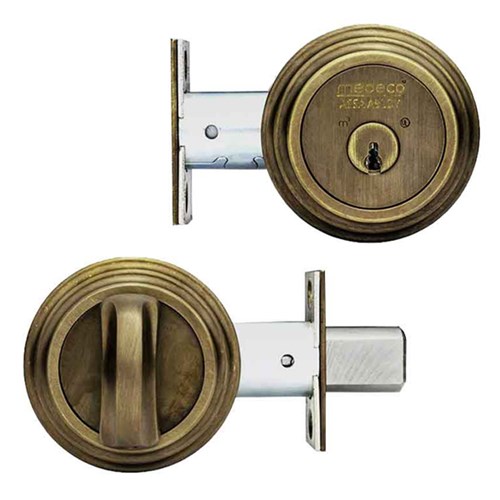 Medeco 11TC60L-09-DLT Deadlock, Antique Brass