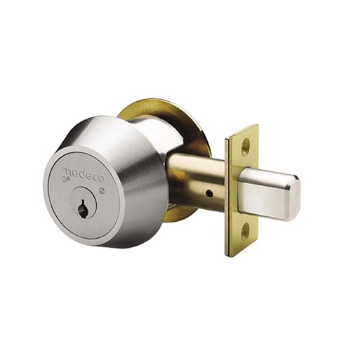 Medeco 11TC60L-26-DLT Commercial Maxum Single Cylinder Deadbolt KD, Satin Nickel