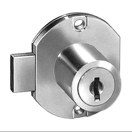 CompX National C8704-14A-KD Door Lock, Disc Tumbler, 15/16" Cylinder Length, Bright Nickel