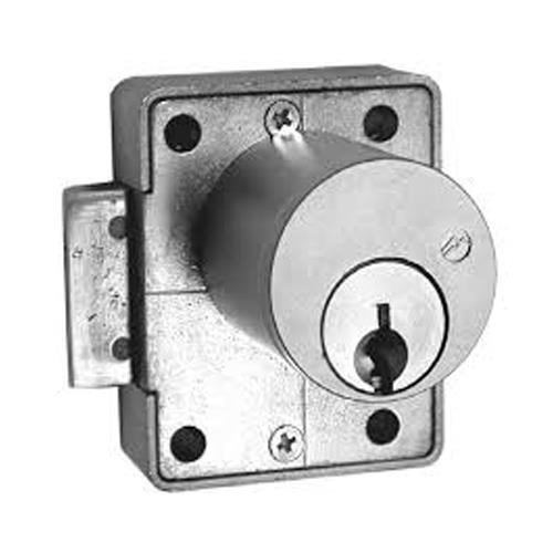 Olympus Lock L78R 26D KD Cabinet Door Right-Hand Latch Lock, 1-1/8" Length, Satin Chrome, Schlage C Keyway