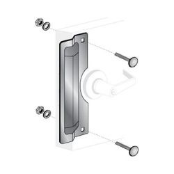 Pro-Lok ELP-220-S 11" Center Rose Latch Protector, Stainless Steel Finish