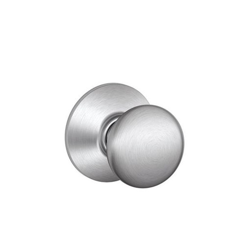 Schlage A10S 626 Grade 2 Plymouth Passage Knob, 2 3/4" Backset, Satin Chrome