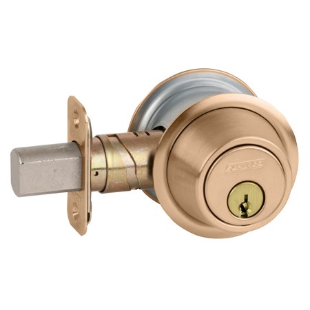 Schlage B560P 612 Grade 2 Single Cylinder Deadbolt, C Keyway, Satin Bronze