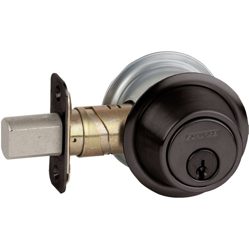 Schlage B560P 613 Grade 2 Single Cylinder Deadbolt, C Keyway, Oil Rubbed Bronze