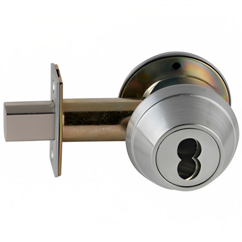 Schlage B660J 626 Grade 1 Single Cylinder Deadbolt, Less FSIC, Satin Chrome