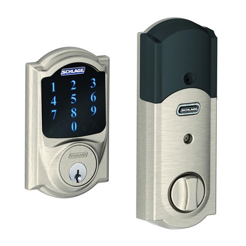 Schlage Connect BE469NX-BOX-CEN-619 Smart Deadbolt with Z-Wave, Century Trim, Satin Nickel