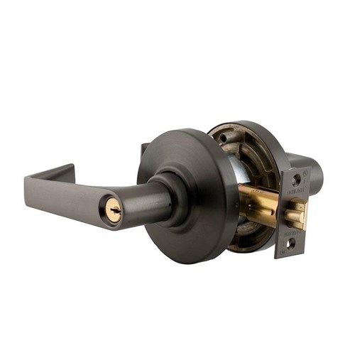 Schlage AL80LD 613 Grade 2 Saturn Storeroom Lever, Less Core, Oil Rubbed Bronze