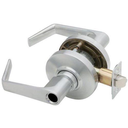 Schlage AL80LD 626 Grade 2 Saturn Storeroom Lever, Less Core, 2 3/8" Backset, Satin Chrome