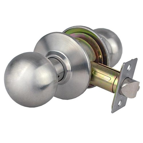 Trans-Atlantic DL-SVB10 US32D Grade 2 Cylindrical Passage Knob Lock, 2-3/4" Backset, Satin Stainless Steel