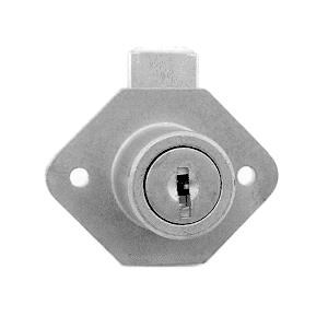 NSP S711C-CAD KD 7/8" Drawer Lock, Cadmium Finish