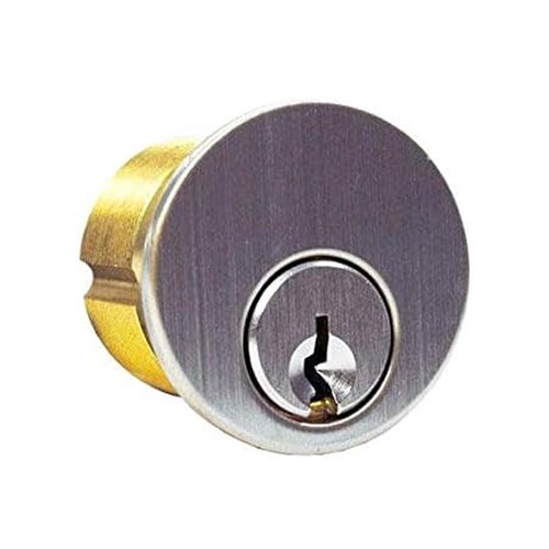 GMS M100-YA-26D-AT-A2 1" Mortise 5-Pin Cylinder, Yale 8 Keyway, Satin Chrome