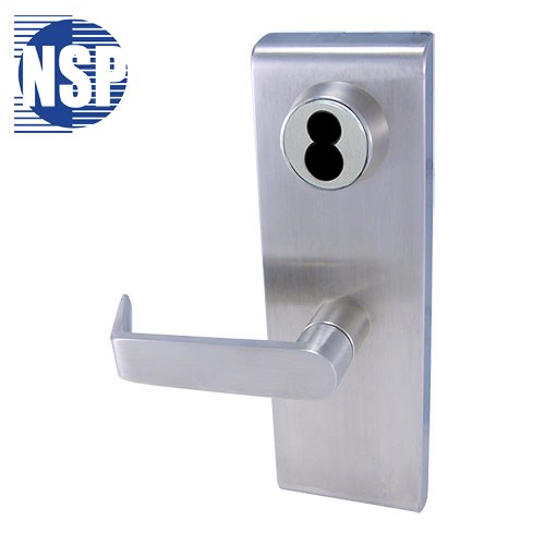 NSP ESC886 26D SFIC Storeroom Lever Trim with Escutcheon, Less Core, Satin Chrome