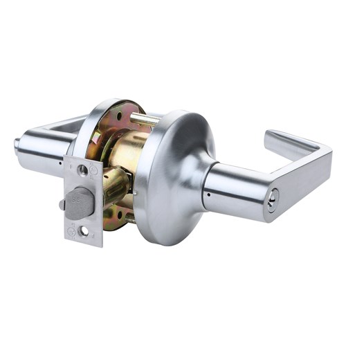 NSP LC2486 R CTL 26D Grade 2 Clutched Storeroom Lever, Schlage C Keyway, Satin Chrome