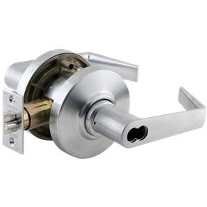 NSP LC2681 R CTL US26D Grade 2 SFIC Entry Lever, Schlage C Keyway, Less Core, Satin Chrome