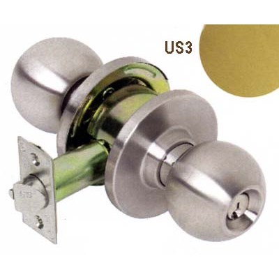 NSP KC3681 EMP US3 Grade 3 Empire Entry Knob, KW1 Kwy, Adjustable Backset