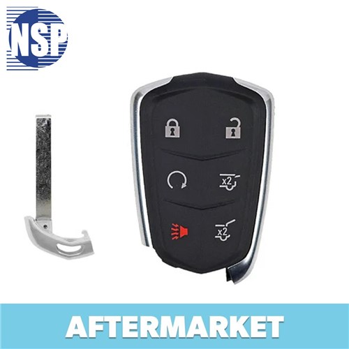 NSP CADILLAC 6-BTN L,U,P,H,G,RS SMART KEY - FCC: HYQ2EB - 433 MHZ