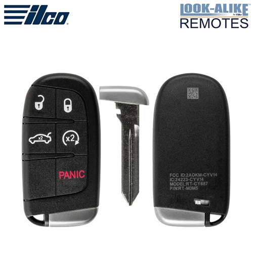 ILCO CHRYSLER / DODGE 5-BTN L,U,T,P,RS SMART KEY - FCC: M3M-40821302