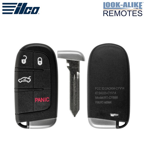 ILCO DODGE / CHRYSLER 4-BTN L,U,T,P SMART KEY - FCC: M3N-40821302