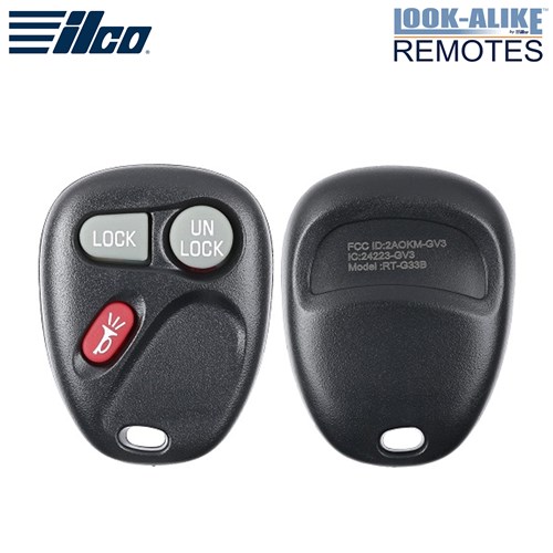 ILCO CHEVROLET / GMC 3-BTN L,U,P REMOTE - FCC: KOBUT1BT - 315 MHZ