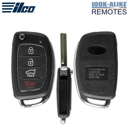 ILCO HYUNDAI 4-BTN L,U,P,H FLIP KEY - FCC: TQ8-RKE-3F04 - OE: 95430-4Z100 - 315 MHZ