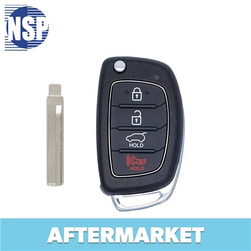 NSP HYUNDAI 4-BTN FLIP KEY - FCC: TQ8-RKE-3F04 - OE: - 315 MHZ