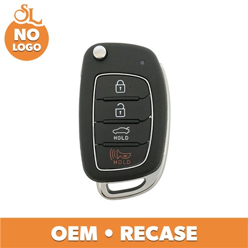 HYUNDAI 4-BTN L,U,P,T FLIP KEY - FCC: OKA-NO38 - OE: 95430-F2000, 95430-F2001 - 433 MHZ