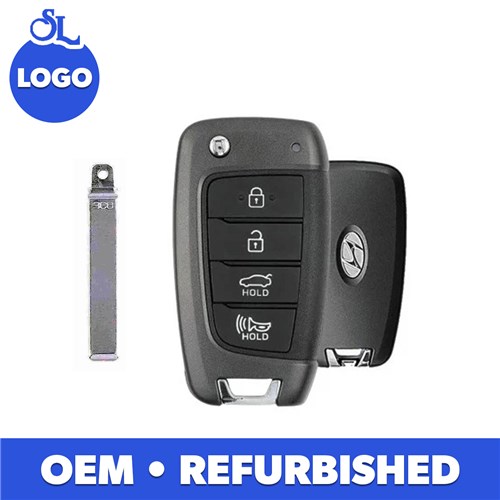 HYUNDAI 4-BTN FLIP KEY L,U,P,T - FCC: NYOMBEC4TX2004 - OE: 95430-AA600 - 433 MHZ