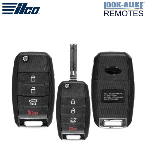 ILCO KIA 4-BTN L,U,P,T FLIP KEY - FCC: NYODD4TX1306-TFL - OE: 95430-2T560 - 315 MHZ