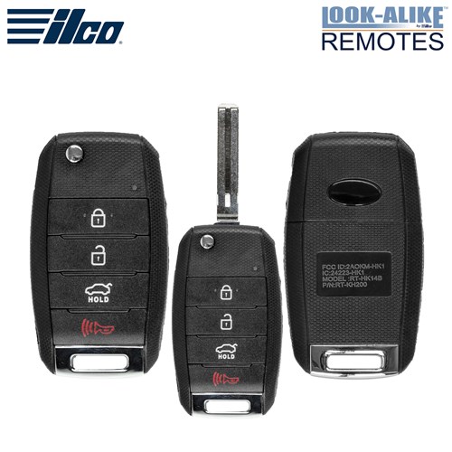 ILCO KIA 4-BTN L,U,P,T FLIP KEY - FCC: OSLOKA-875T - OE: 95430-A7200 - 433 MHZ