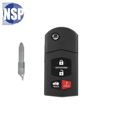 NSP MAZDA 4-BTN L,U,P,T FLIP KEY - FCC: BGBX1T478SKE125-01