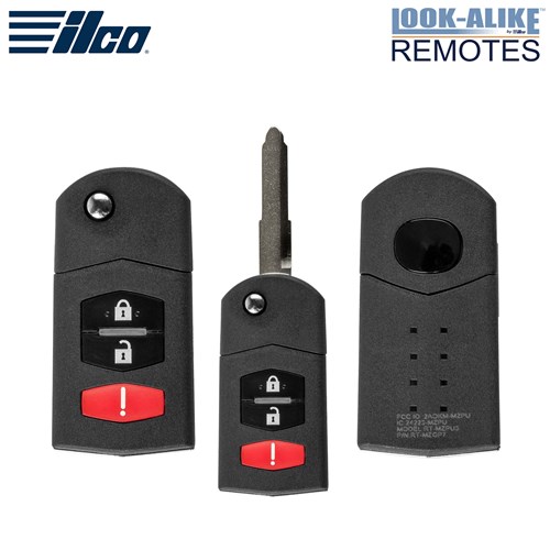 ILCO MAZDA 3-BTN L,U,P FLIP KEY - FCC: KPU41788