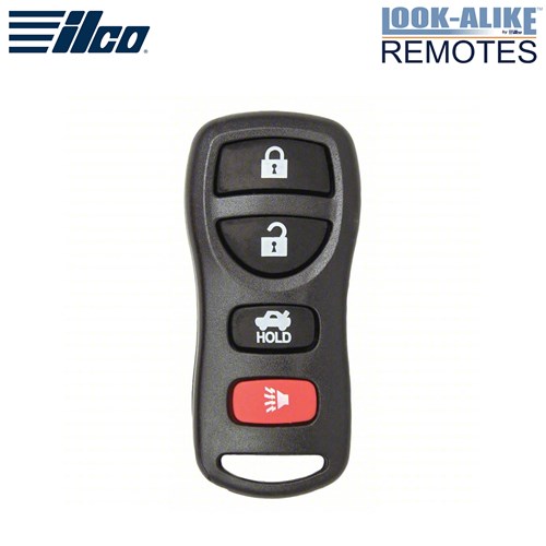 ILCO NISSAN / INFINITI 4-BTN L,U,T,P REMOTE - FCC: KBRASTU15 - OE: 28268-ZB700, 28268-C991A, 28268-C991C, 28268-5Y701 - 315 MHZ