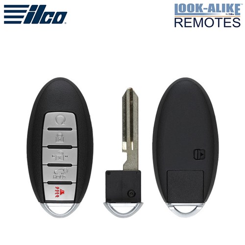 ILCO NISSAN / INFINITI 5-BTN L,U,P,H,RS SMART KEY - FCC: KR5S180144014 - OE: 285E3-9PA5A , 285E3-9PB5A, 285E3-3KL7A, 285E3-3JA5A , 285E3-9NA5A , 285E3-9NB5A - 433 MHZ