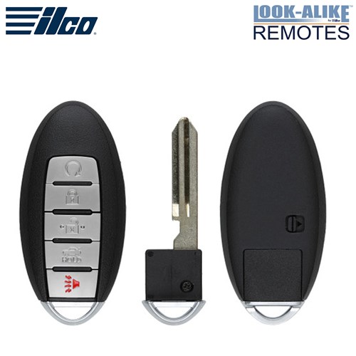 ILCO NISSAN 5-BTN L,U,P,H,RS SMART KEY - FCC: KR5TXN4 - OE: 285E3-6RR7A - 433 MHZ