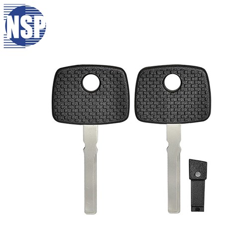 NSP MERCEDES HU64 TRANSPONDER KEY SHELL-WITH NOTCH