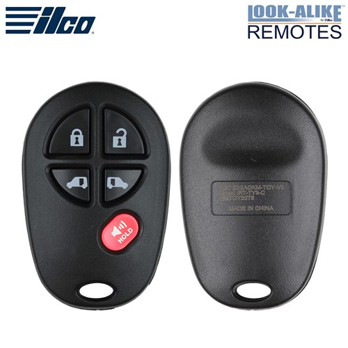 ILCO TOYOTA 5-BTN L,U,P,SD,SD REMOTE - FCC: GQ43VT20T - OE: 89742-AE030