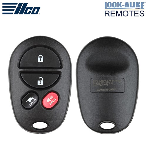 ILCO TOYOTA 4-BTN L,U,P,H (FILLED) REMOTE - FCC: GQ43VT20T - OE: 89742-0C040