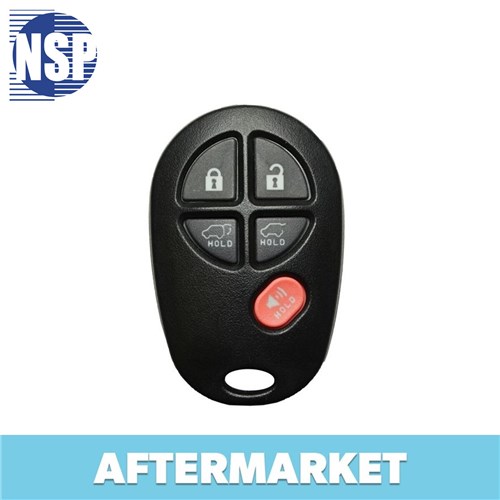 NSP TOYOTA 5-BTN L,U,P,H,RG REMOTE - FCC: GQ43VT20T - OE: 89742-0W020