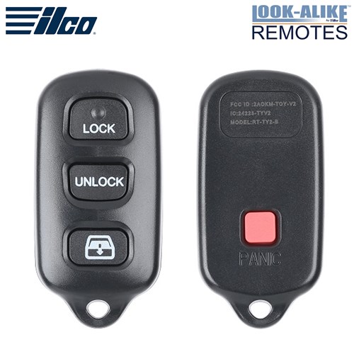 ILCO TOYOTA 4-BTN L,U,P,RG REMOTE - FCC: HYQ12BBX - OE: 89742-35050