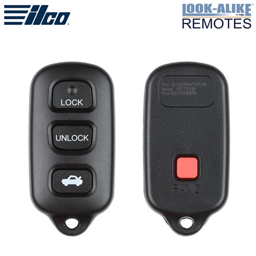 ILCO TOYOTA 4-BTN L,U,P,T REMOTE - FCC: HYQ12BBX, HYQ12BAN - OE: 89742-AC050